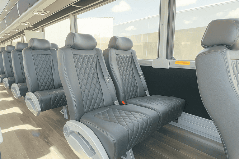 interior of Charter Bus Rental San Bernardino charter bus